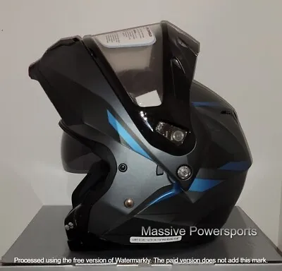 HJC C91 Karan Modular SunScreen Framed Snowmobile Helmet Blue 2X 2XL C-91 • $164.99