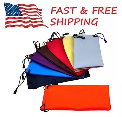 5/10Pcs Microfiber Soft Cleaning Case Sunglasses Eyeglasses Pouch Random Color  • $8.99