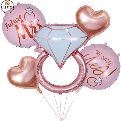 $7.19 • Buy She Said Yes Engagement Bridal Shower Decorations Balloons Hens Kitchen Tea Gold
