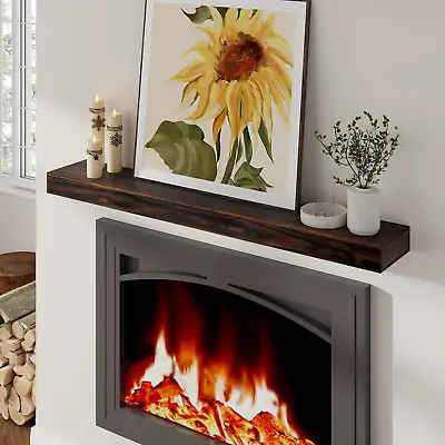 Fireplace Mantel | 48  W Wood Floating Shelves | Handcrafted Hollow Distressed  • $146.83