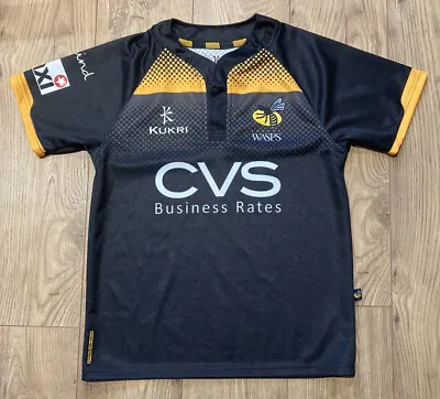 London Wasps Kukri Rugby Union Shirt Jersey 2013/14 Men’s Size S • £14.99