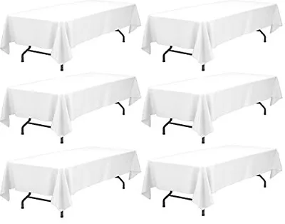 Rectangle Tablecloth - 60 X 102 Inch - Table Cloth 6 Foot Table 6-Pack • $39.99