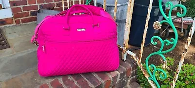 Vera Bradley  Extra Large Duffel Bag Tote Classic Pink Quilted Travel • $145