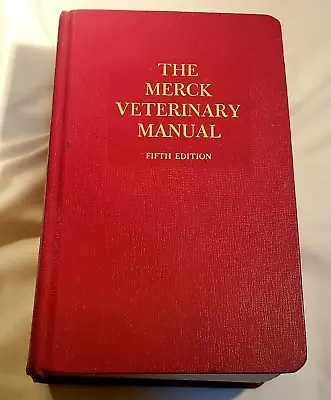 1982 The Merck Veterinary Manual Hardcover 5th Edition Thumb-Index Vintage HC • $8