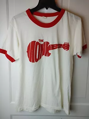 Vintage 80’s The Monkees Band Ringer T Shirt Size L Short Sleeve Screen Stars • $175.99