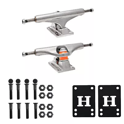 Independent Skateboard Trucks Mids Silver + Risers & Hardware Kit - Choose Size • $46.95