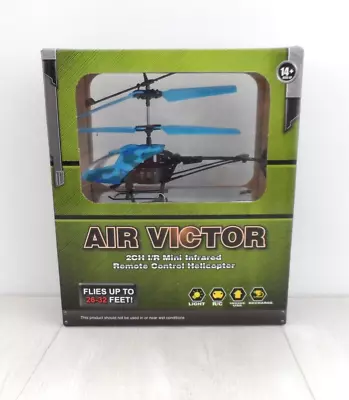 Air Victor 2ch I/r Mini Infrared Rc Helicopter~blue Camoflage~lights~brand New • $12