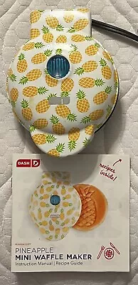 DASH ~ Mini Waffle Maker ~ Pineapple Design ~ 4  Non Stick Cooking Surface! • $5.99