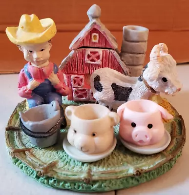 10 Piece Miniature Tea Set Farm Barn Country Cow • $14.40