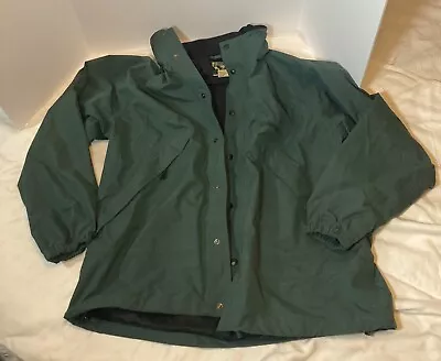 Vintage Men's XL Field & Stream Dark Green Hooded Full Zip Jacket Waterproof • $29.99