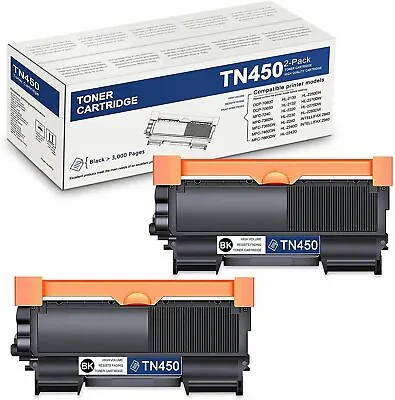 2 PK TN450 TN-420 Toner Cartridge Black For Brother HL-2280DW MFC-7860DW Printer • $18.85