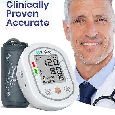 Digital Automatic Blood Pressure Monitor Upper Arm BP Machine Cuff Heart Rate • $23.99