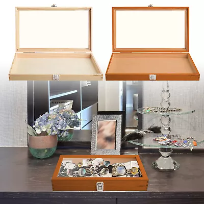 Medal Shadow Box Jewellery Pin Badge Display Case Multi Purpose Clear Large Size • £16.45