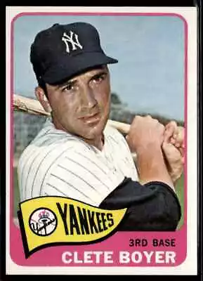 1965 Topps Baseball Clete Boyer New York Yankees #475 • $7.99