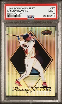 1999 Bowman's Best Refractor #27 Manny Ramirez PSA 9 042/400 Indians PSA 9 POP 5 • $259