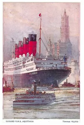 £2.19 • Buy NEW Postcard Cunard RMS Aquitania, Boat, Ship 1M