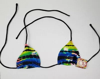 Ocean Pacific OP Womens Juniors Triangle Bikini Top Tie Dye Size S 3-5 NWT • £9.16