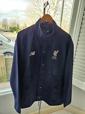 LFC Mens NEW BALANCE Sportswear Navy Terrace Jacket • £34.50
