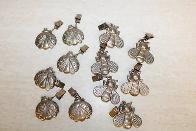 12pc Lot Of Silvertone Metal Table Cloth Weights: Bumble Bees; Lady Bugs • $9.99