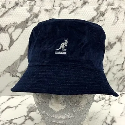 Men’s Kangol Navy Blue Corduroy Bucket Hat • $98