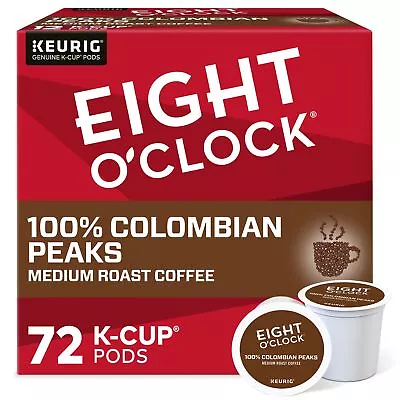 Eight O'Clock Cofee Colombian Peaks Keurig Single Serve K-Cup Pods 72 Count • $39.99