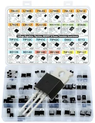 Power Transistor Mosfet Thyristor And Voltage Regulator Assortment Kit 82 Pcs • $33.41