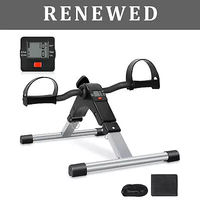 UTEN Mini Exercise Bike Under Desk Pedal Arm/Leg Trainer LCD Display Silver • $24.99