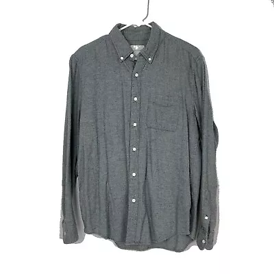 American Eagle Mens Gray Long Sleeve Flannel Shirt Size Large • $13.99