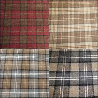 Tartan Checked Soft Chenille Upholstery Fabric Heavyweight - Design: Braemar • £14.95