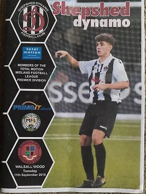 Shepshed Dynamo V Walsall Wood Football Programme Midland Football League... • £0.93