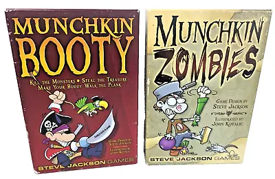 Munchkin Booty And Munchkin Zombies 2 Game Lot Steve Jackson Games 2013 • $19.99