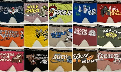 Mens Boys BIG RHINO Novelty Rude Boxer Trunks Shorts Underwear Valentine Gift • £6.99