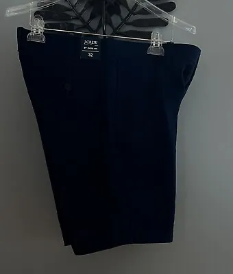 NEW Mens J.Crew Navy Blue Shorts Size 32 Inseam 9  Flat Front Cotton/Twill • $20.39