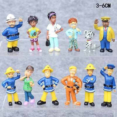 12pcs Bundle Small Fireman Sam Action Figures Toys Cake Toppers Decorations Set • $15.95