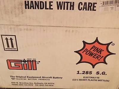 Gill Aircraft Battery Electrolyte Fluid 1qt Bottles QTY 12 • $119.99