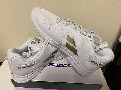 Babolat Men’s SFX3 All Court Wimbledon Tennis Shoes White/Gold • $99