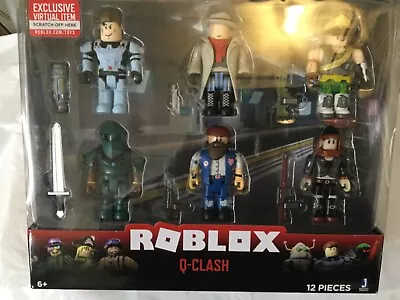 Roblox Q-clash 12 Piece Figure Pack + Virtual Item Code Brand New • £16.99