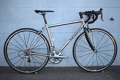 Seven Axiom SL 53cm Bare Titanium Carbon Ultegra Double 10 Speed Mavic Road Bike • $2499.97