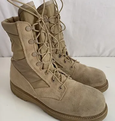 UFCW Military Boots Mens 11R Brown Steel Toe Hot Weather Vibram Soles Mondo PT • $55