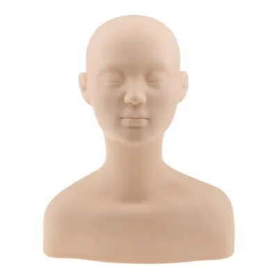 Cosmetology Massage Makeup Practice Training Mannequin Head Shoulder Bone. • £23.15