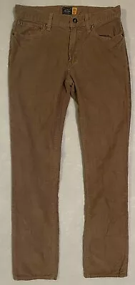 J. Crew 484 Corduroy Pants Men's 29 X 32  Slim Fit Tapered Low Rise Brown • $15.99