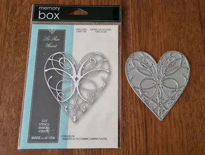 Memory Box Dies La Rue Heart Punch Mold Punch Stencil Filigree Heart 8.6x9.4cm • £8.57