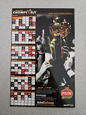 MS20 Miami Heat 2006/07 NBA Basketball Magnet Schedule - Pilon • $2