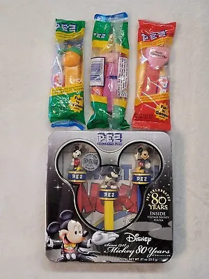 Disney PEZ Dispense Mickey Mouse 80 Years Collection  Vtg Mickey Poster Inside 3 • $8.95