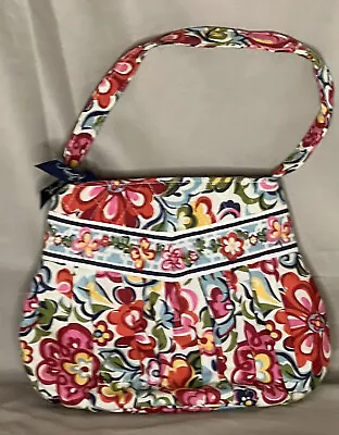 Vera Bradley Hannah Bag Small Shoulder Purse Hope Garden Pattern Retired Pink • $10.70