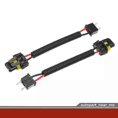 H7 Male To 9005 9006 Female Car Extension Wire Socket Pigtail Universal - 2 Pcs • $8.92