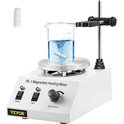 79-1 Hot Plate Magnetic Stirrer Mixer Stirring Lab 1L Dual Control 0-1600r/min • $37.99