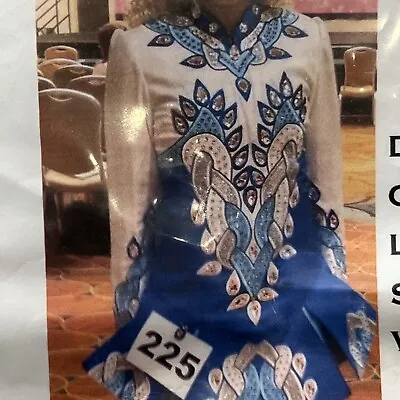 Irish Dance Custom Solo Dress - Blue And White • $450