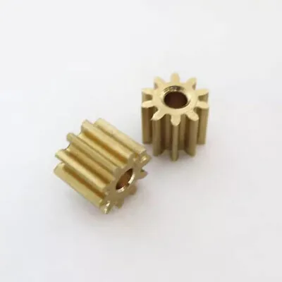 2x 8 Teeth 1mm Hole Copper Gear Remote Control Aircraft Parts Model Spindle Gear • $90.96