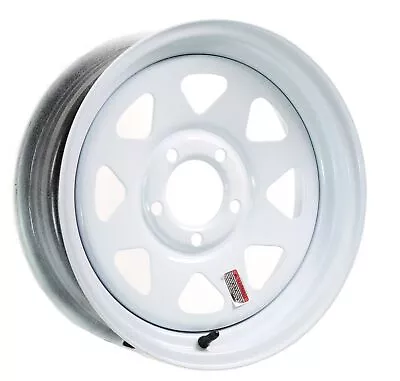 2-Pack Trailer Rims 15x6 5 Bolt Hole 4.5 In. OC White Steel Spoke Wheel • $123.97